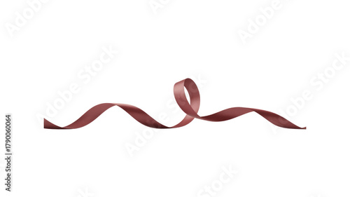 Brown ribbon isolated on black