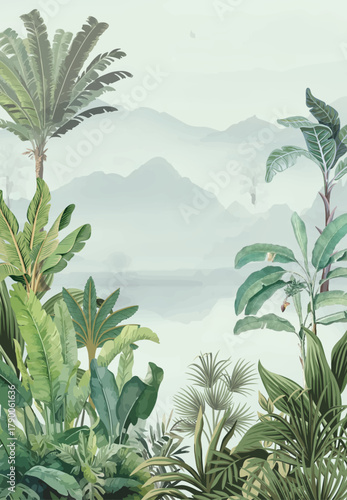 Tropical botanical landscape border of avocado smoothie flower plant tree. by Saveshitz about avocado wallpaper, wallpaper, vintage tree, tropical leaf iphone wallpaper, and tropical jungle.