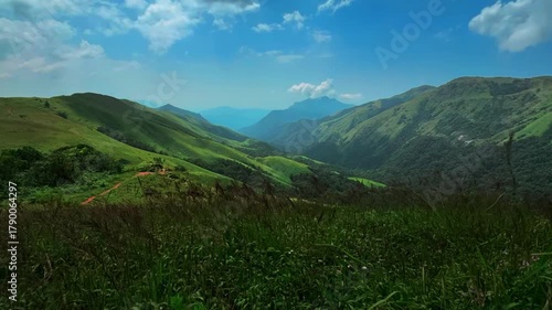 Timelapse of beautiful green western ghats of Karnataka.