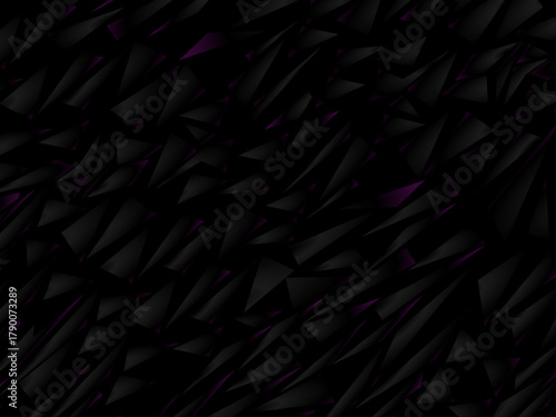 Background with abstract forged carbon fiber vector pattern with randomly arranged dark purple and black fragments, creating a modern and futuristic texture.