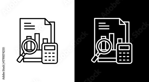 Spreadsheet  White Icon Set Design
