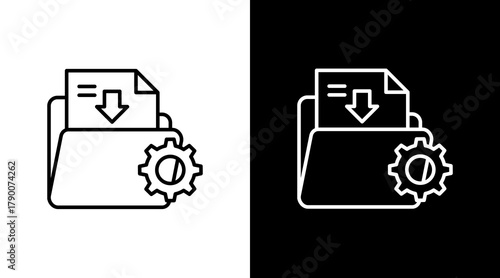 Folder  White Icon Set Design