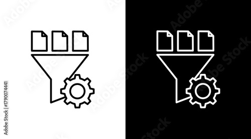 Filter  White Icon Set Design