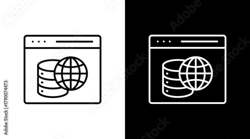Data Web  White Icon Set Design