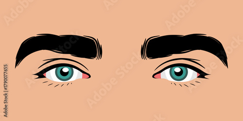 Close up of a beautiful man's eyes