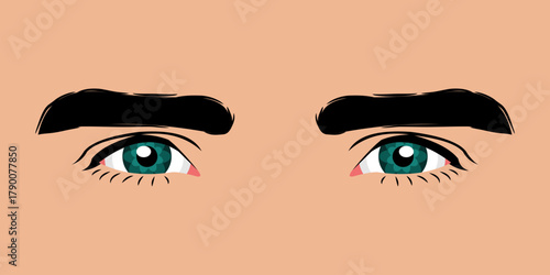 Close up of a beautiful man's eyes