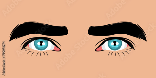 Close up of a beautiful man's eyes