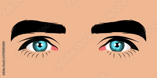 Close up of a beautiful man's eyes