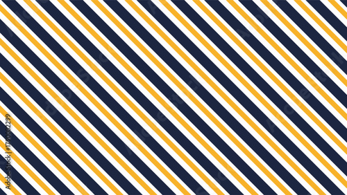 Gift wrapping paper blue and yellow diagonal stripes background, vector illustration