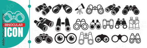 Exploration and Discovery Equipment Vector Icons Set