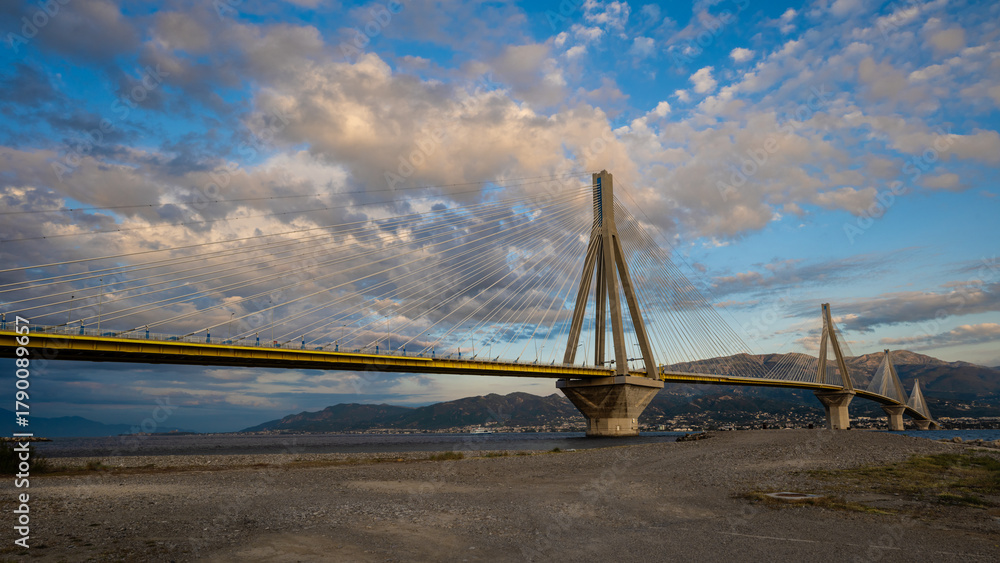 Obraz premium Cable-Stayed Bridge in Greece