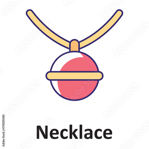 Necklace Vector Icon which can easily modify or edit