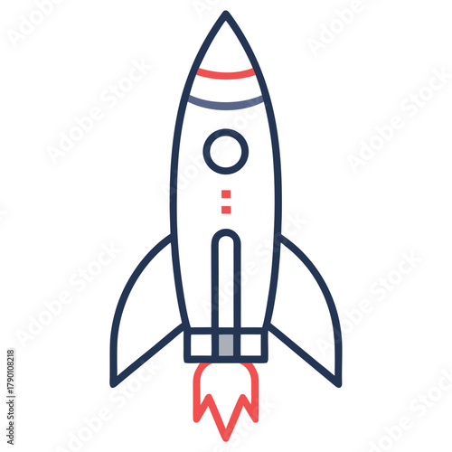 space rocket vector illustration white and black 