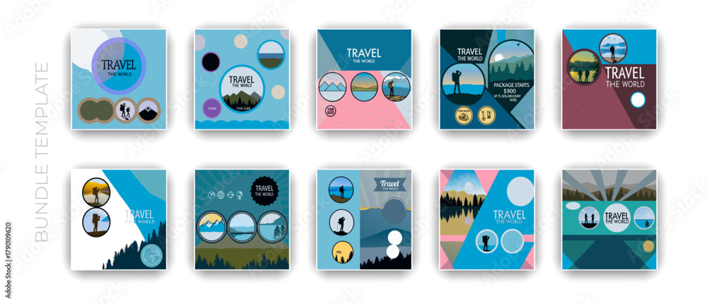 Obraz premium Travel Infographic Templates Collection