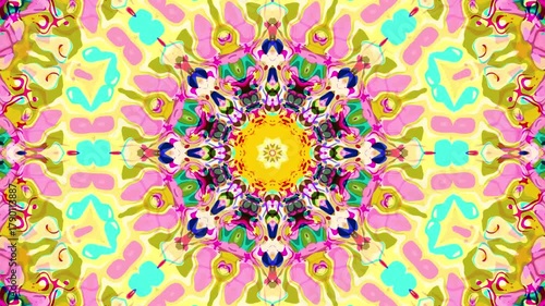 Abstract kaleidoscope looping background
