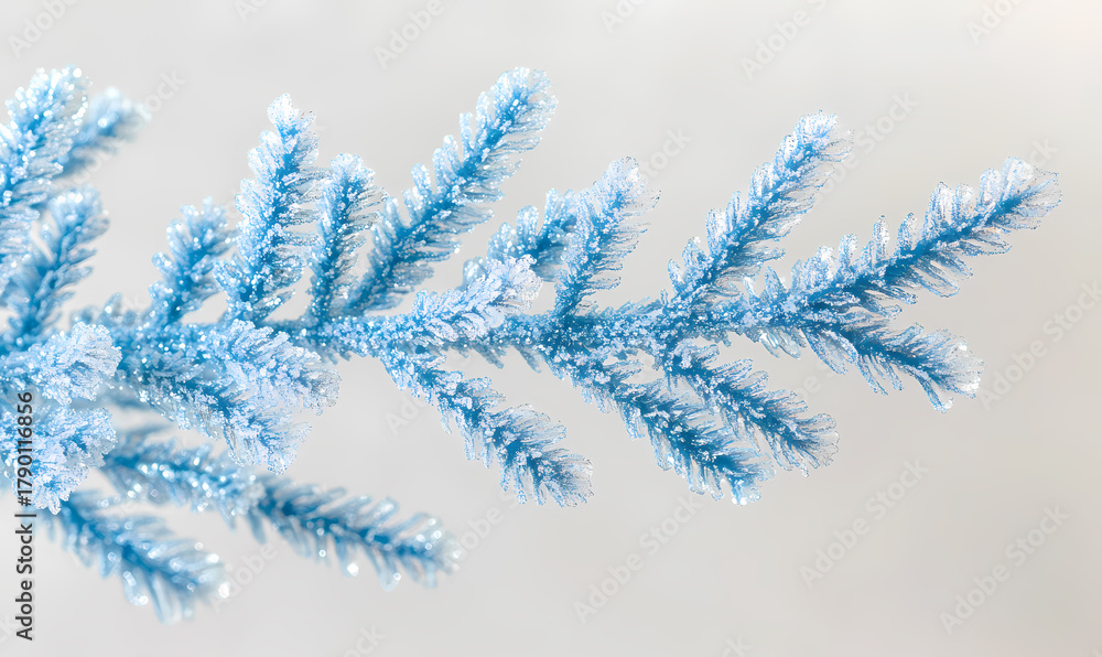 Obraz premium Frozen Azure Branch Detail