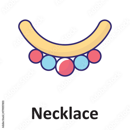 Necklace Vector Icon which can easily modify or edit