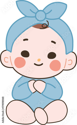 손 모은 아기 / a baby with hands clasped