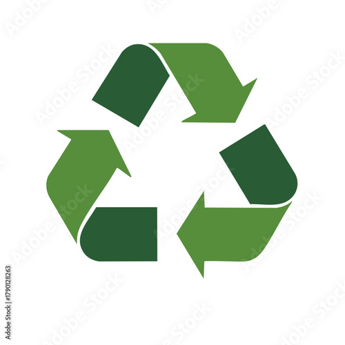 Green Recycling Symbol Arrows Circular Motion