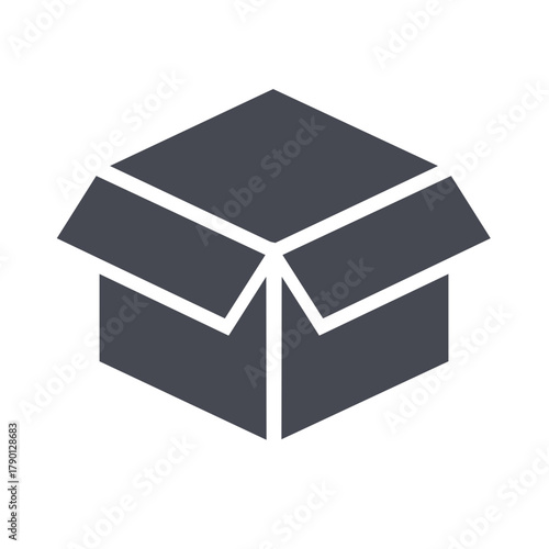 Open Cardboard Box Icon