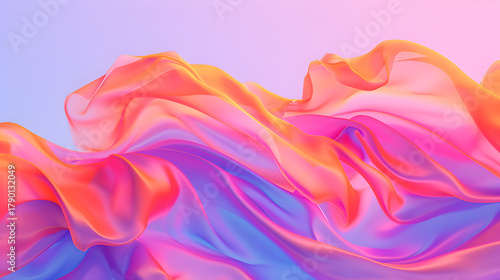 Soft Gradient Fabric Waves