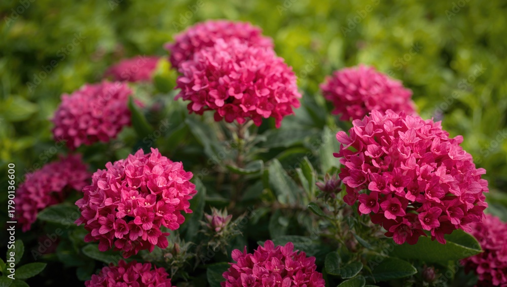 Obraz premium Sedum pink flowers, adding a touch of color to gardens, seasonal change