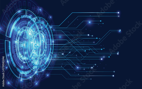 Abstract futuristic electronic circuit technology background
