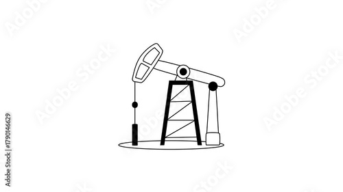 Oil drilling rig illustrating fossil fuel extraction