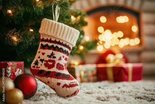 christmas stocking and gifts