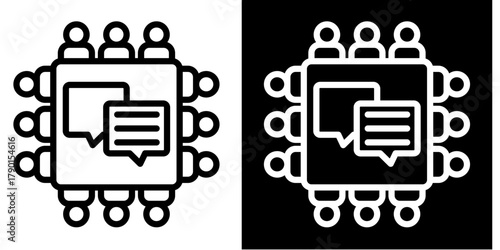 Team Negotiation   Icon Set White Style Collection
