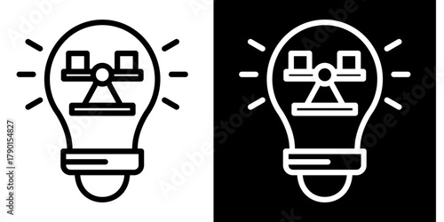 Idea   Icon Set White Style Collection