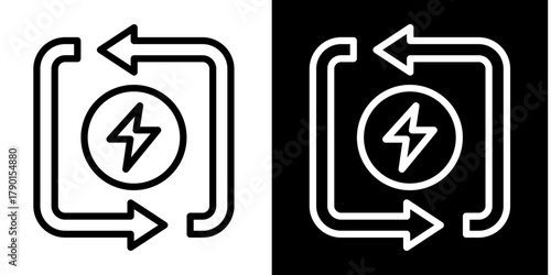 Renewable Energy   Icon Set White Style Collection