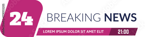 Breaking news broadcasting lower third graphic template