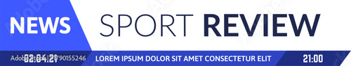 Sport review news broadcast lower third bar graphic