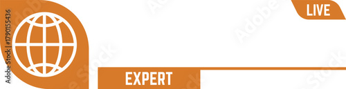 Global expert live broadcast lower third graphic template