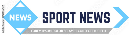 Sport news graphic banner for broadcasting and streaming