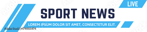 Sport news lower third graphic template with live text