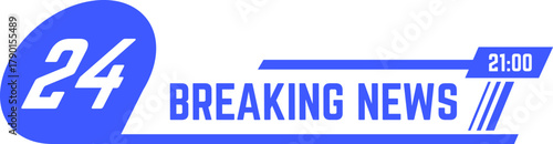 Breaking news graphic displaying real time information