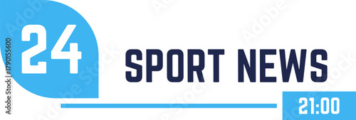24 hour sport news broadcast graphic template