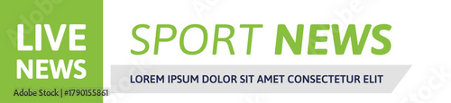 Live sport news broadcast graphic template banner