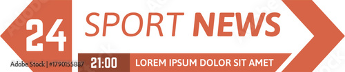 Sport news lower third graphic overlay design