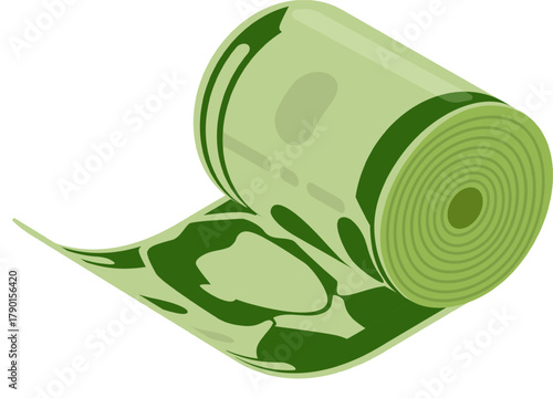 Unrolling money paper showing financial growth and wealth