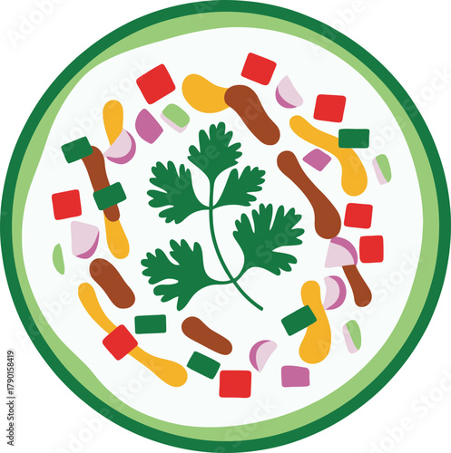 Vibrant fresh salsa with cilantro and colorful ingredients ready for dipping