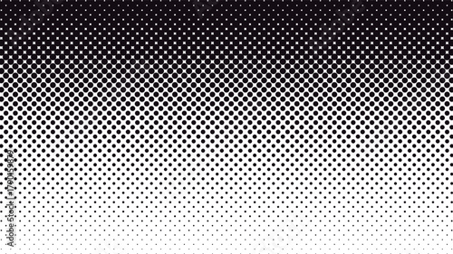 Halftone pattern with black and white gradient dots