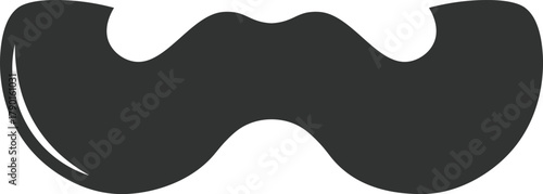 Santa Claus mustache with white cream or snow