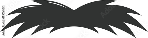 Abstract mustache hair or eyebrows icon vector