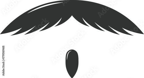 Movember awareness growing classic mustache and soul patch