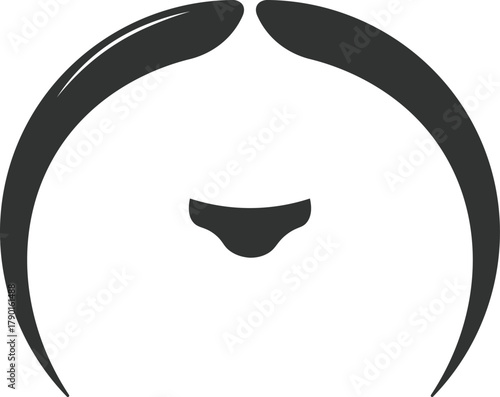 Hipster mustache and soul patch vector icon