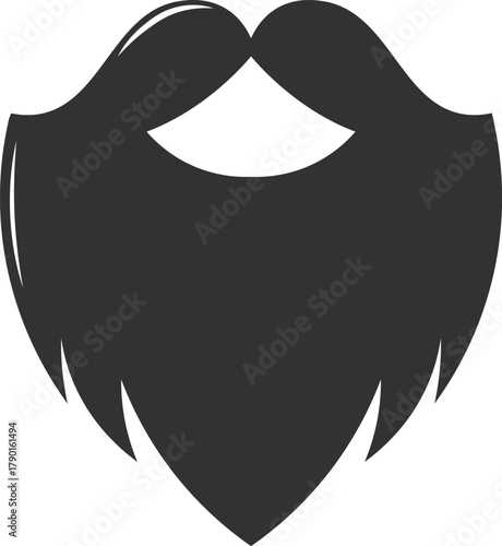 Hipster beard and mustache design element