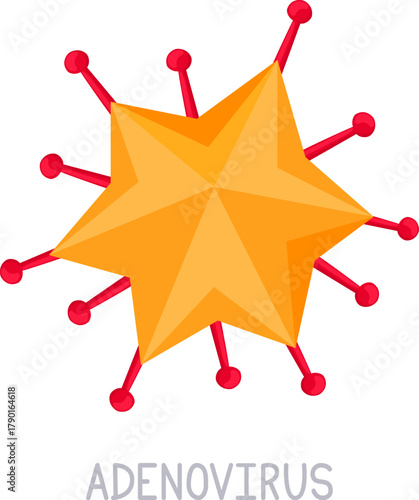 Adenovirus organism causing illness and infection in body
